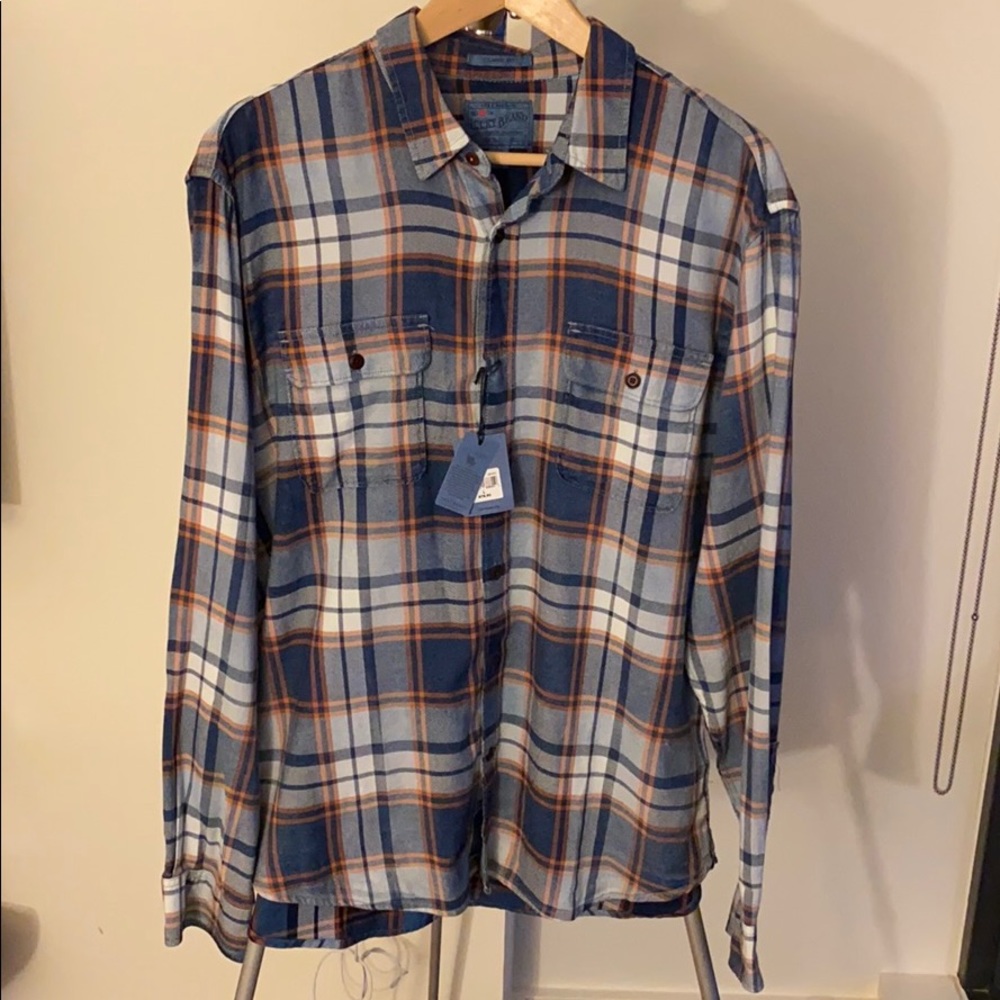 New Lucky Brand Classic Fit button up size L